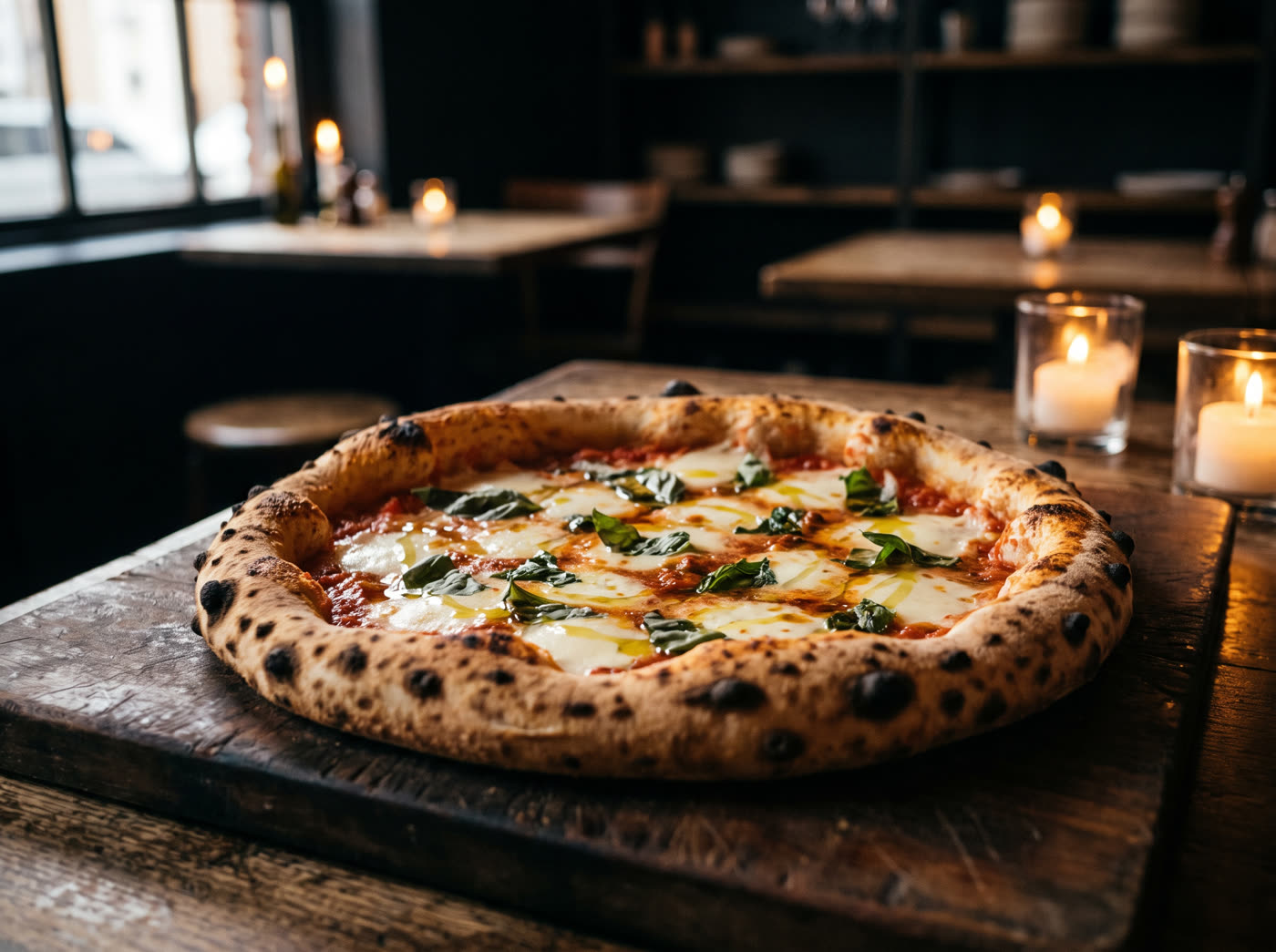 Pizza margherita artisanale au Comptoir des Pizz's